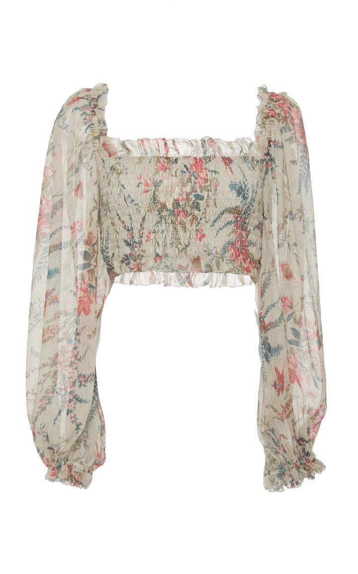 Zimmermann Bayou Shirred Bodice Top