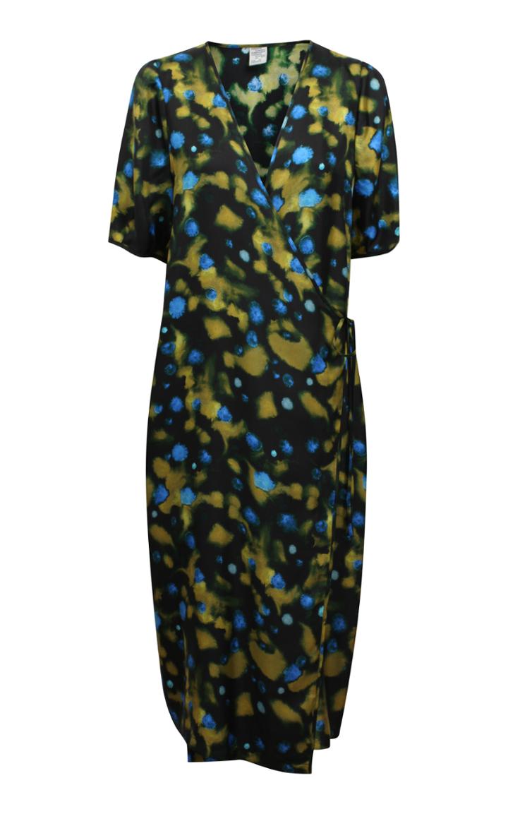 Moda Operandi Baum Und Pferdgarten Anastacia Silk Wrap Midi Dress Size: 36