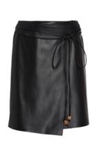 Nanushka Sekoya Faux Leather Wrap Skirt