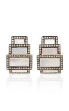 Sorellina 18k Gold And White Mother Of Pearl Diamond Earrings