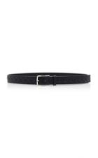 Bottega Veneta Black Calf Leather Belt