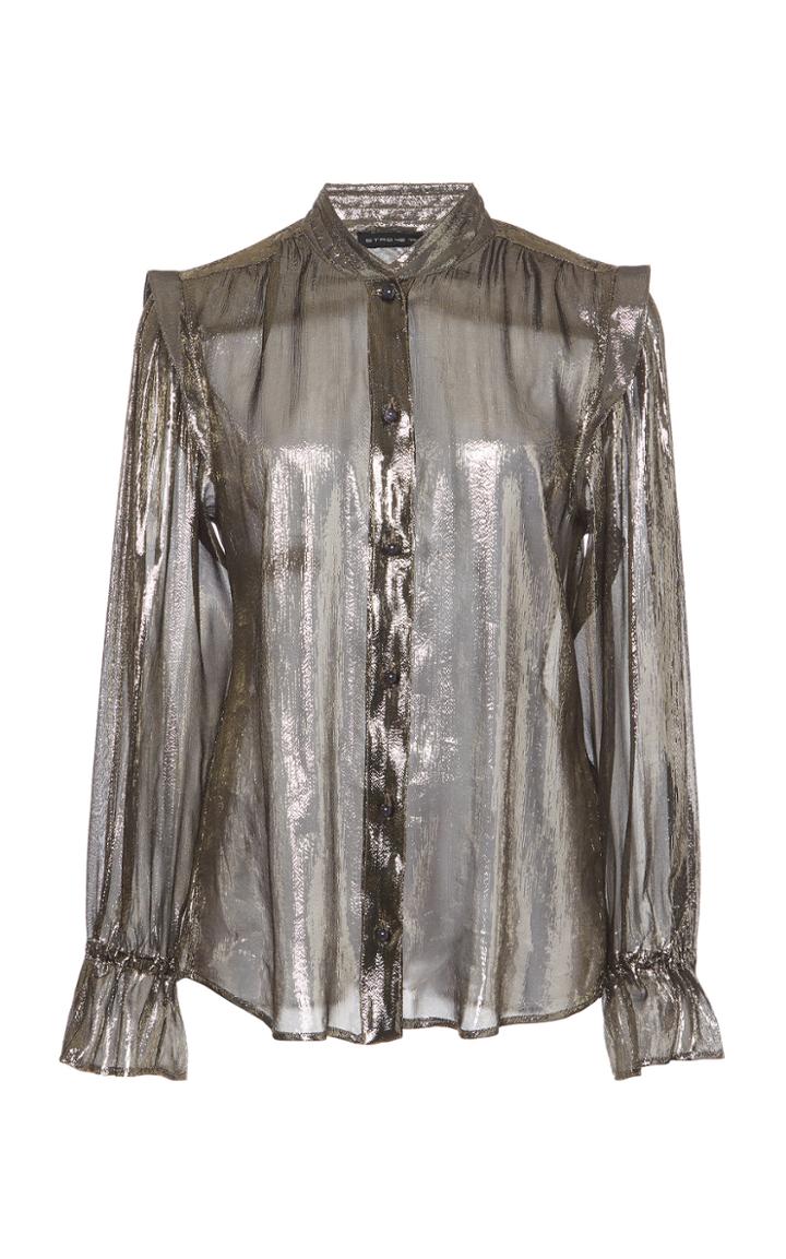 Moda Operandi Etro Metallic Satin Blouse