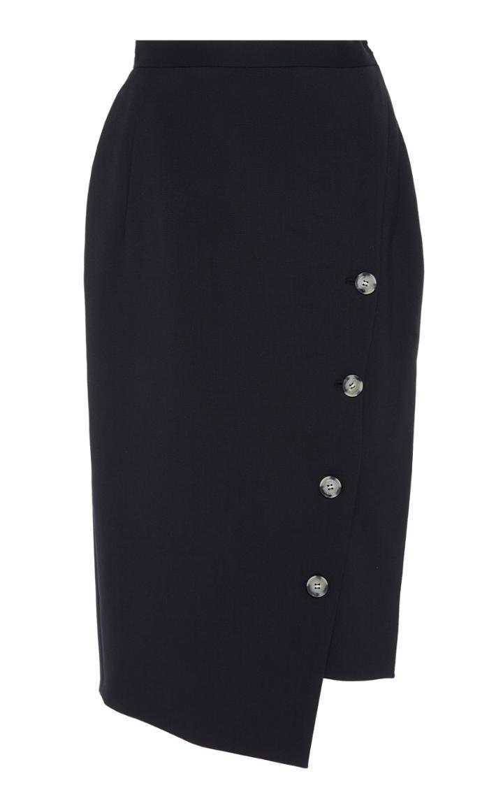 Altuzarra Faro Wool Button Detail Skirt