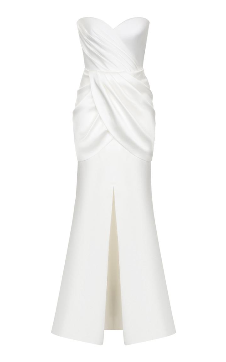 Rasario Strapless Draped Gown