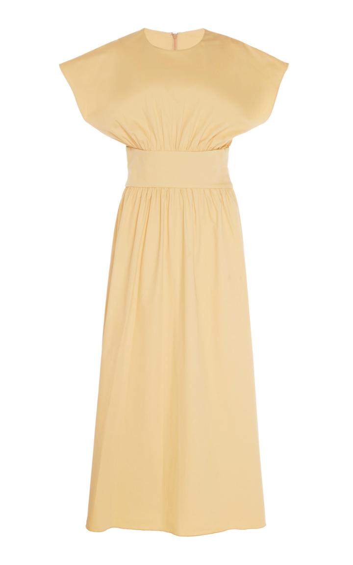 Moda Operandi Deitas Albertina Ruched Cotton Dress Size: 34
