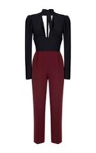 Rasario Long Sleeve Cut Out Front Jumpsuit