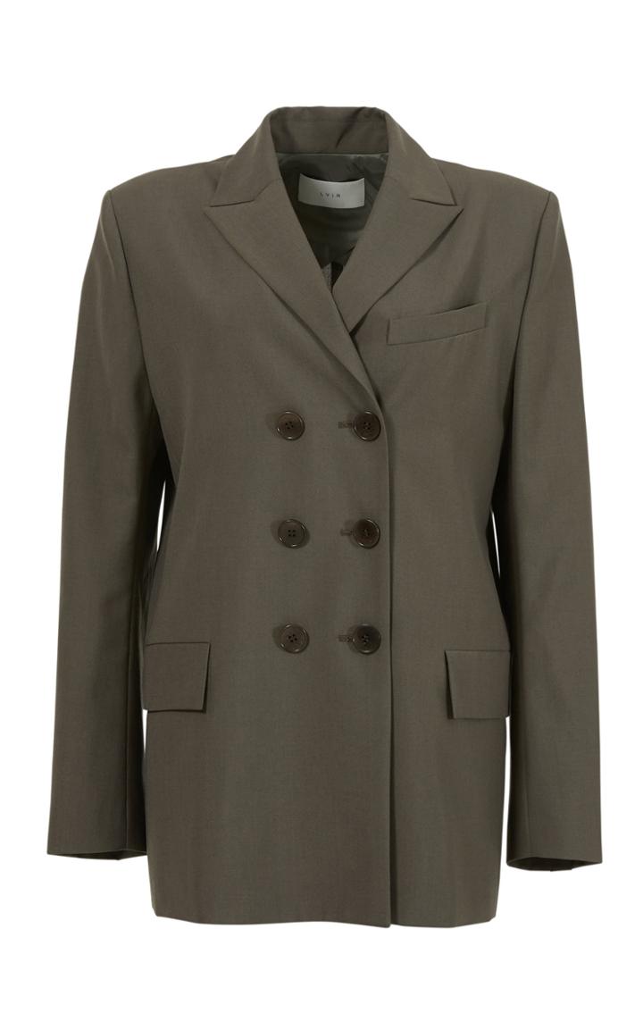 Moda Operandi Lvir Wool-blend Square Double Blazer Size: S