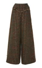 Anna Sui Forget Me Not Fringed Tweed Pant