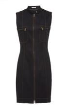 Tomas Maier Comfort Denim Zip Front Dress