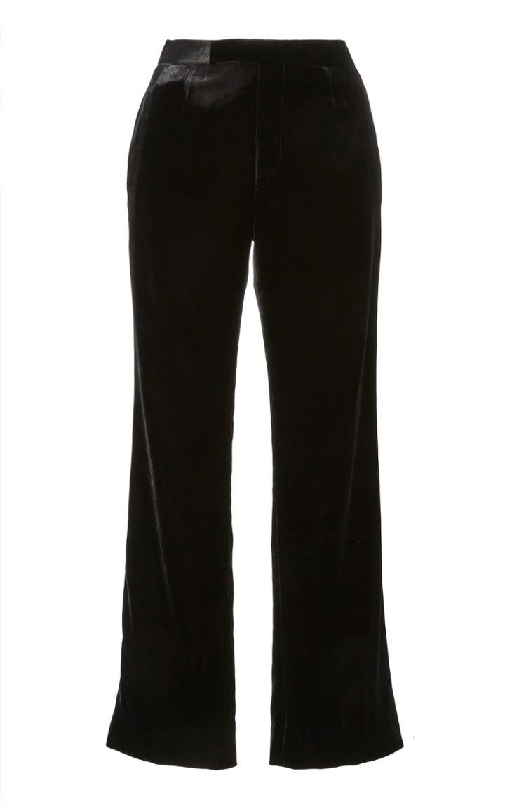 Marchesa Tailored Velvet Suit Pants