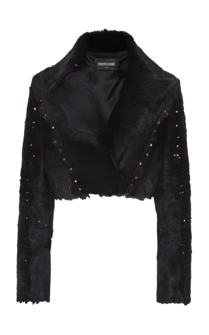 Roberto Cavalli Studded Fur Jacket