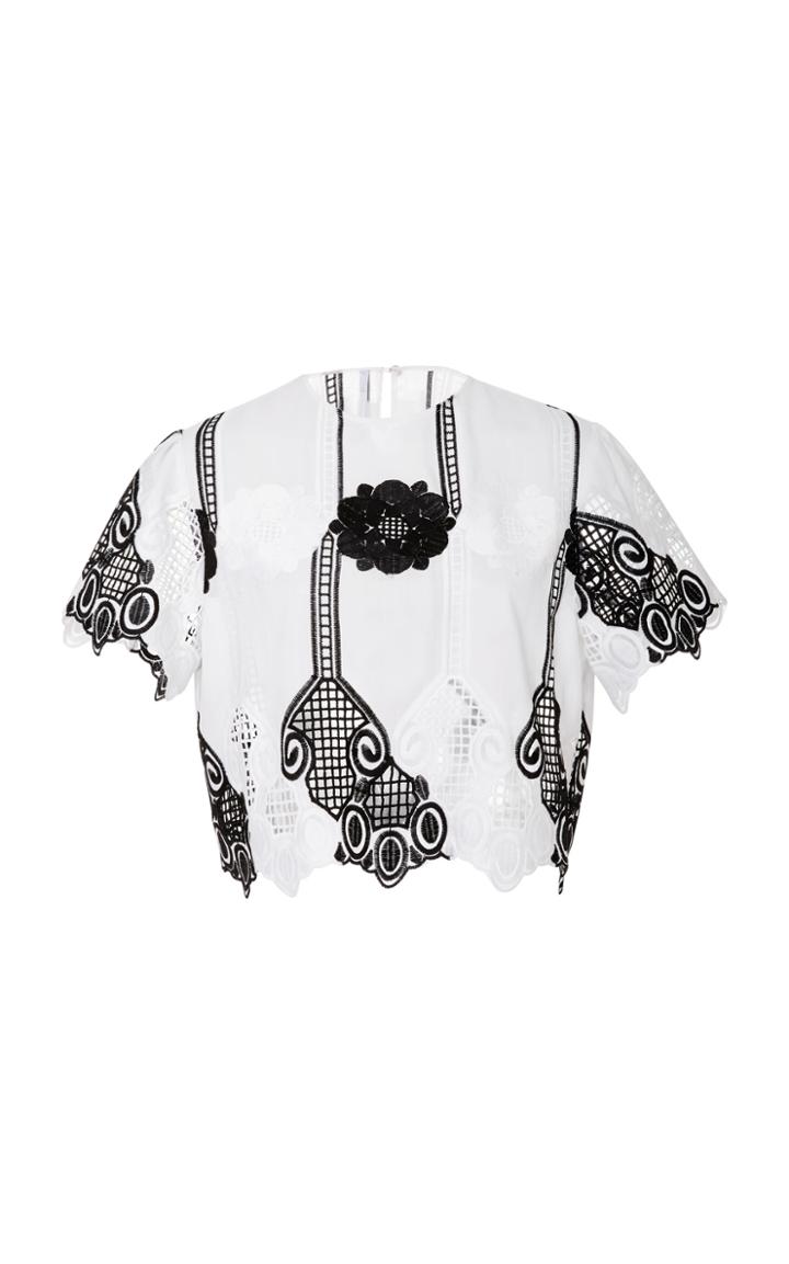Alcoolique Delia Contrast Cropped Shirt