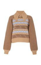 Ganni Argyle Wool-blend Sweater