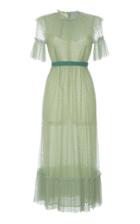 Luisa Beccaria Tulle Poi Plisse Dress