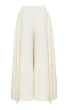 Razan Alazzouni Floral Jacquard Pants With Skirt Overlay