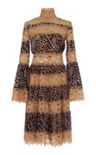 Costarellos Devore Leopard Short Dress