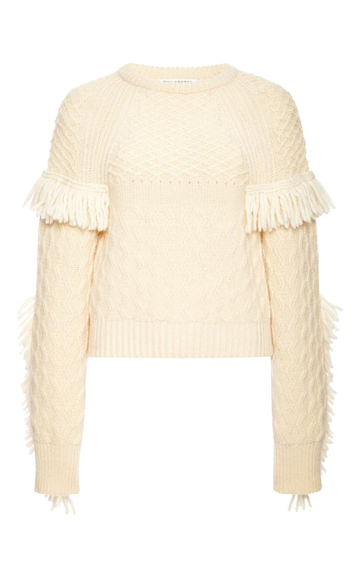 Philosophy Di Lorenzo Serafini Alpaca Blend Fringe Sweater