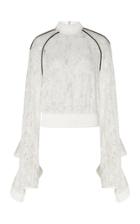 David Koma Ruffled Lace Top