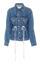 Proenza Schouler Pswl Denim Jacket With Drawstring Detail