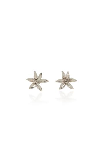 Luisa Schroder Flower Sterling Silver Earrings