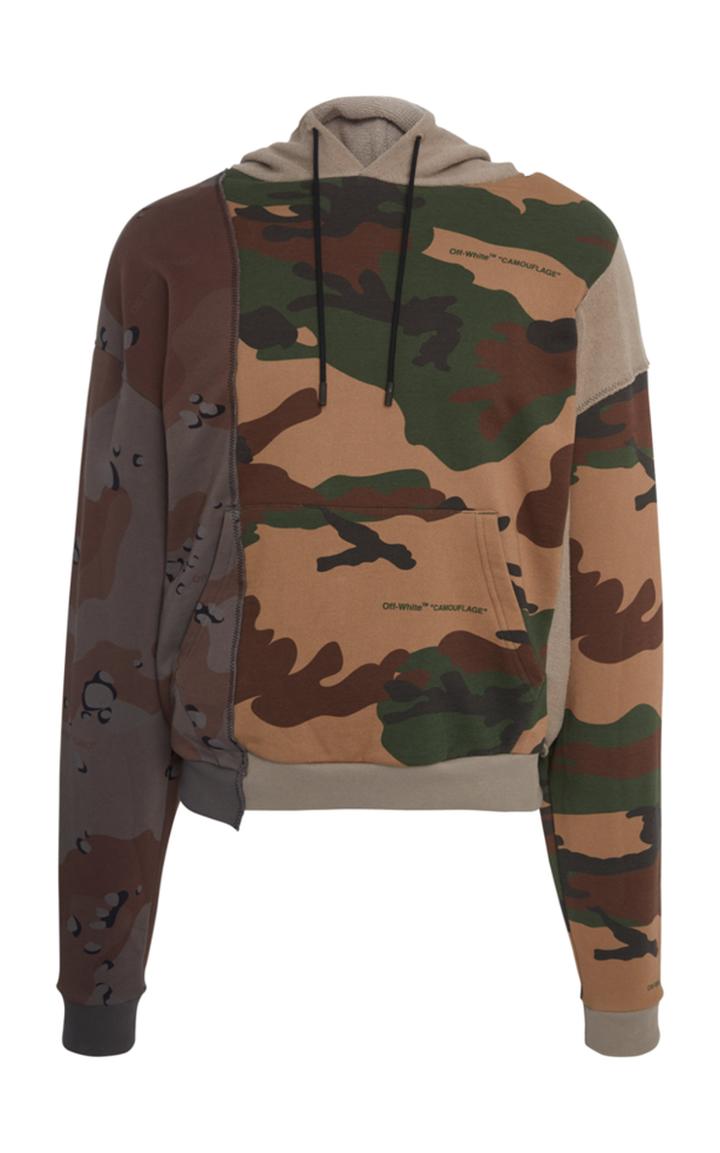 Off-white C/o Virgil Abloh Camouflage Cotton-jersey Hooded Sweatshirt