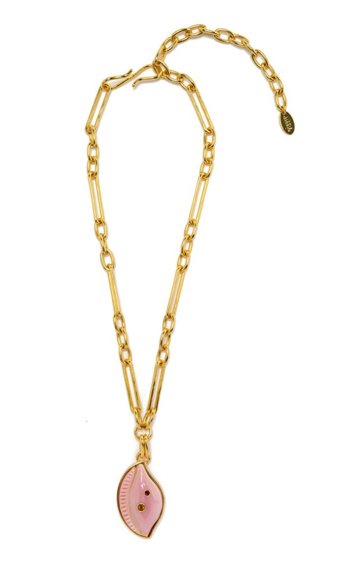 Moda Operandi Lizzie Fortunato Pink Conch Cowrie Necklace