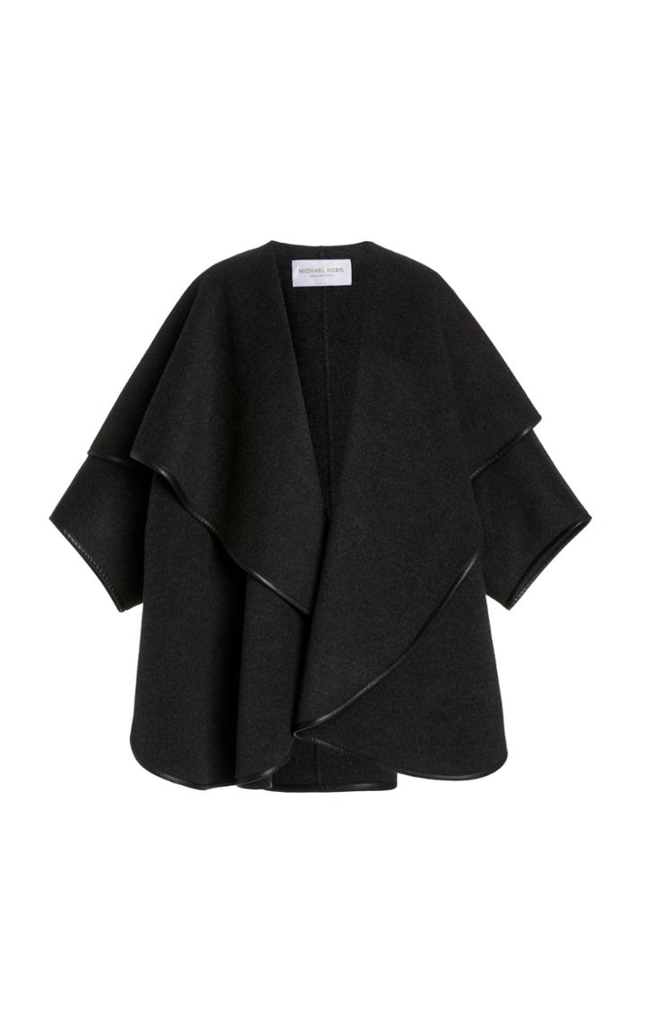 Moda Operandi Michael Kors Collection Wool-blend Melange Clutch Jacket