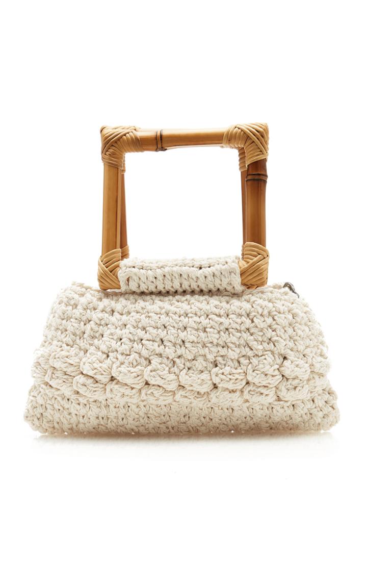 Nannacay Ebano Macrame Top Handle Bag