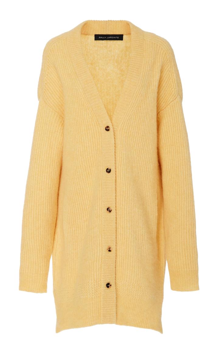 Sally Lapointe Cashmere-blend Ribbed Oversized Cardigan