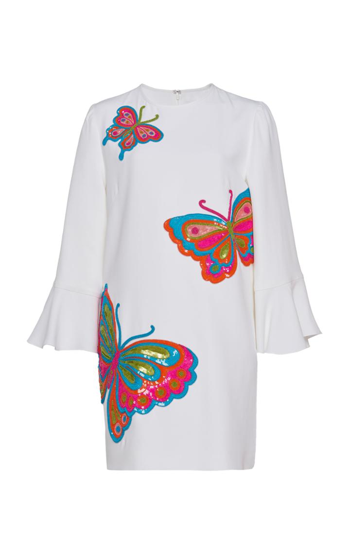 Andrew Gn Butterfly Sequined Mini Dress