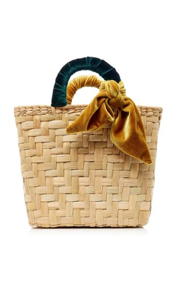 Donni Charm M'o Exclusive Donni Straw And Velvet Basket Bag