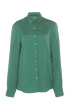 Zeynep Aray Jacquard Satin Button Down Shirt