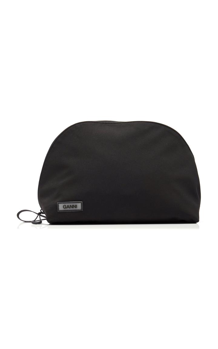Ganni Logo-embellished Shell Pouch