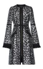 Andrew Gn Leopard Print Long Sleeve Coat
