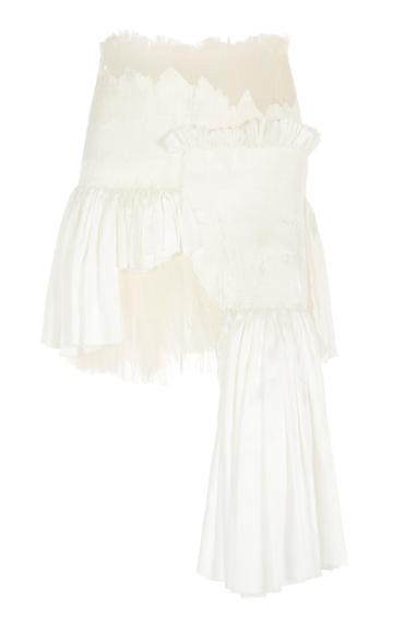 Moda Operandi Caroline Hu Smocked Silk Mini Skirt