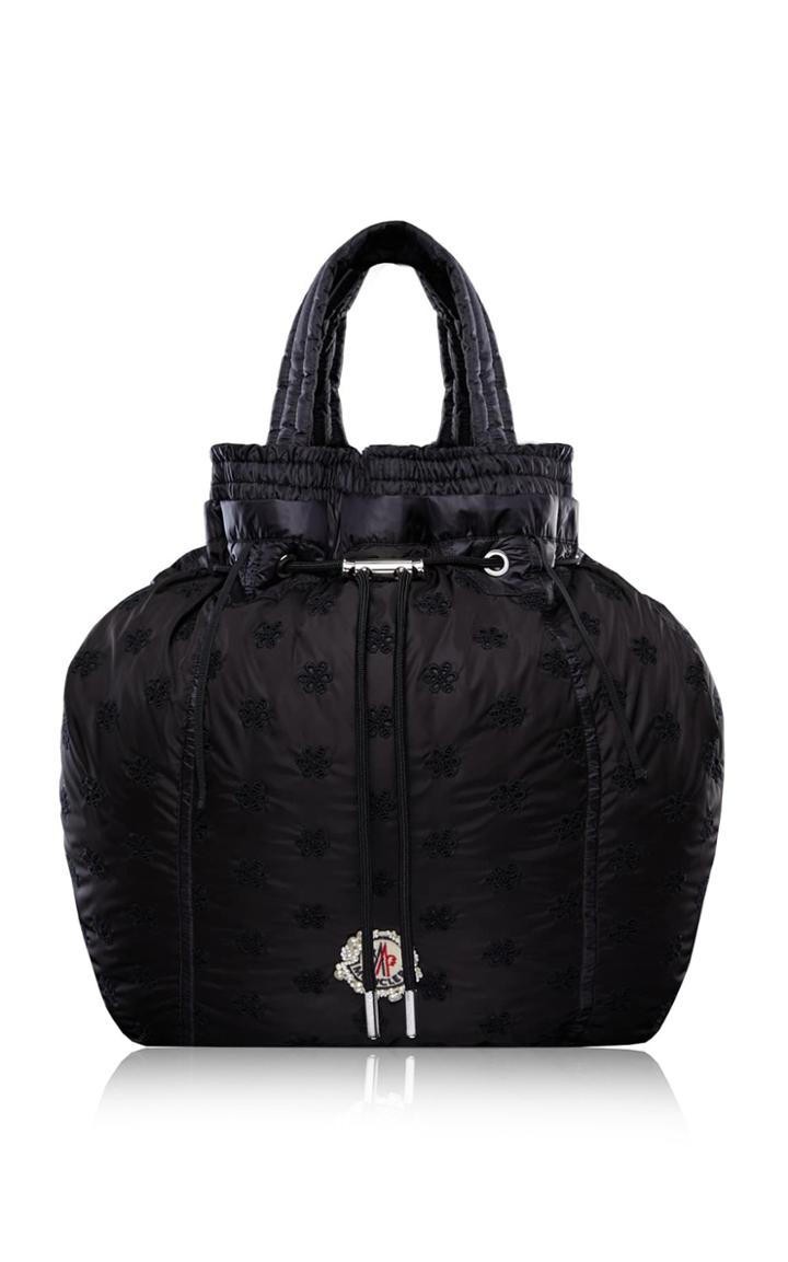 Moncler 4 Simone Rocha Parachute Drawstring Floral-embroidered Shell Backpack