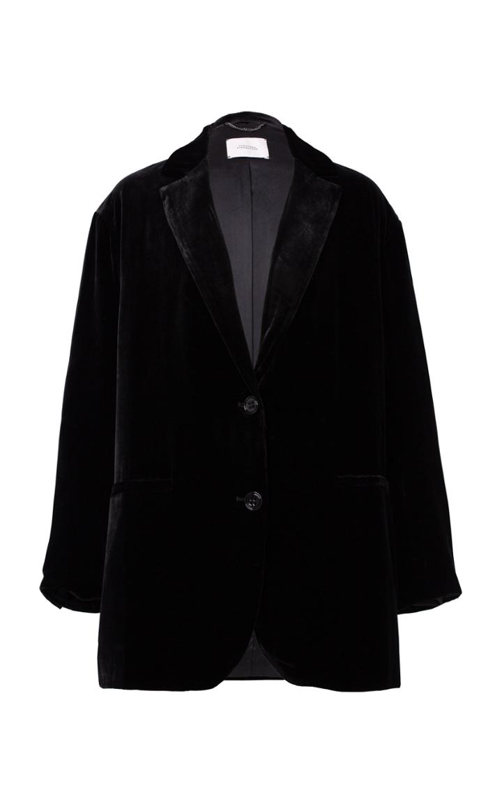 Moda Operandi Dorothee Schumacher Velvet Shimmer Oversized Blazer