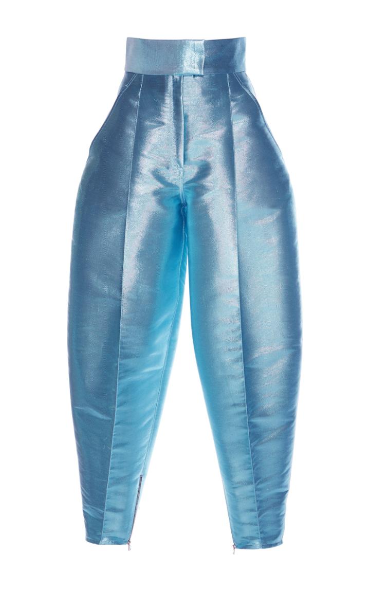Wanda Nylon Silk Lam High Waist Pants