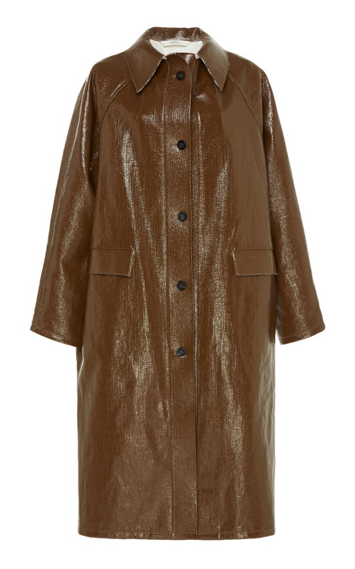 Kassl Double Faced Lacquer Check Coat