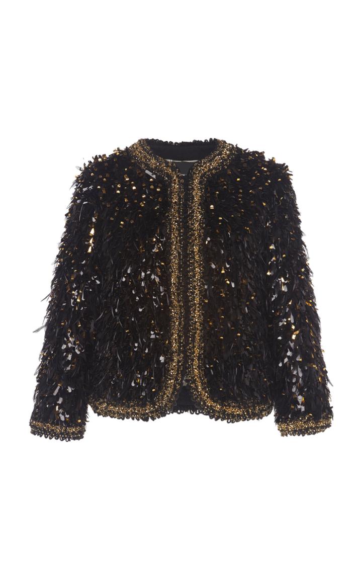 Marc Jacobs Metallic Embroidered Wool Blazer
