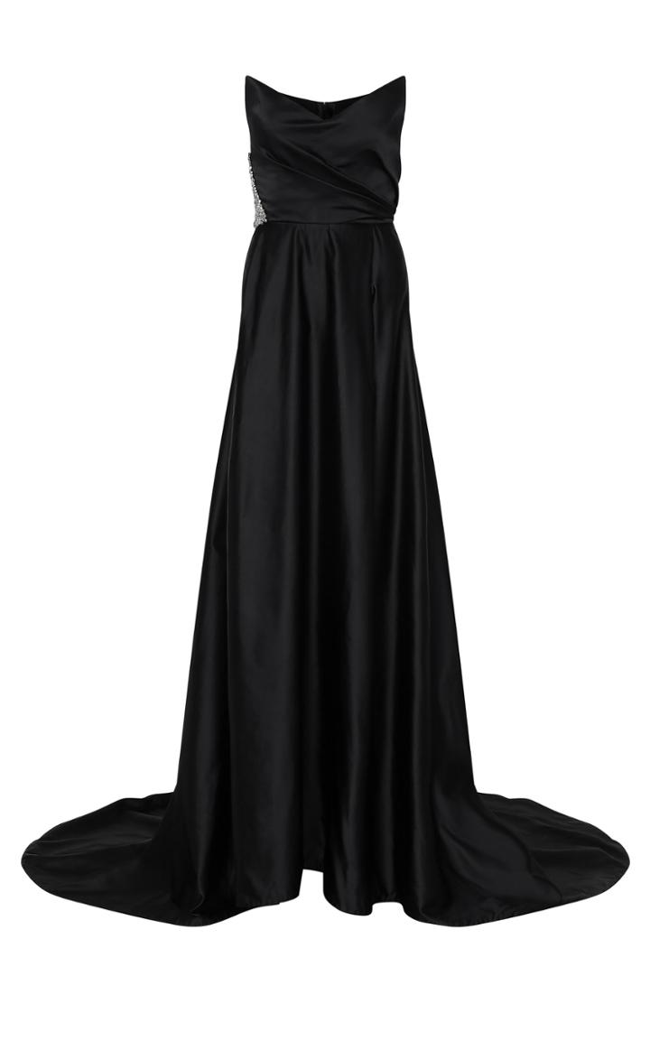 Rachel Gilbert Odella Embellished Duchess Satin Gown