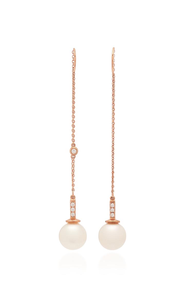 Joie Digiovanni 14k Gold Diamond And Pearl Earrings