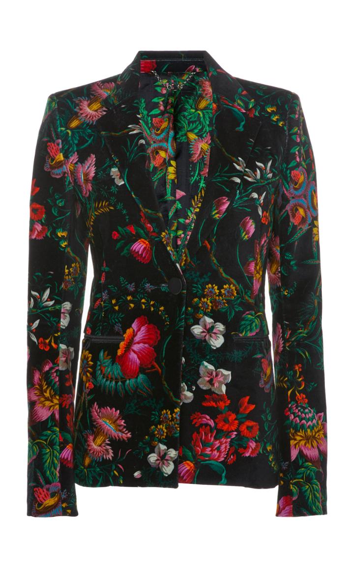 Paco Rabanne Tailored Printed Velvet Blazer