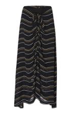 Proenza Schouler Striped Crepe Midi Skirt