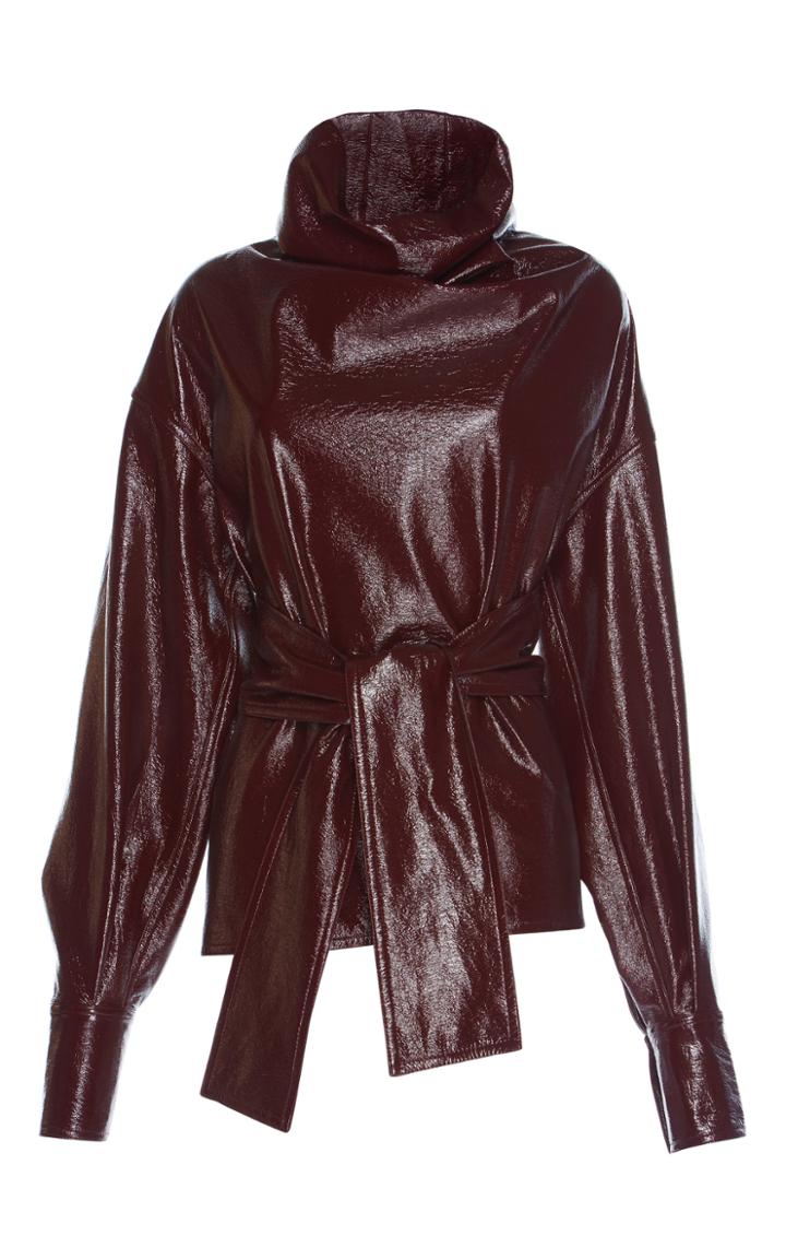 Wanda Nylon Turtleneck Blouse