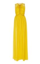 Maison Rabih Kayrouz Silk Muslin Ruched Gown