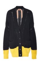 N 21 N&deg;21 Nadine Cotton-blend Contrast Cardigan