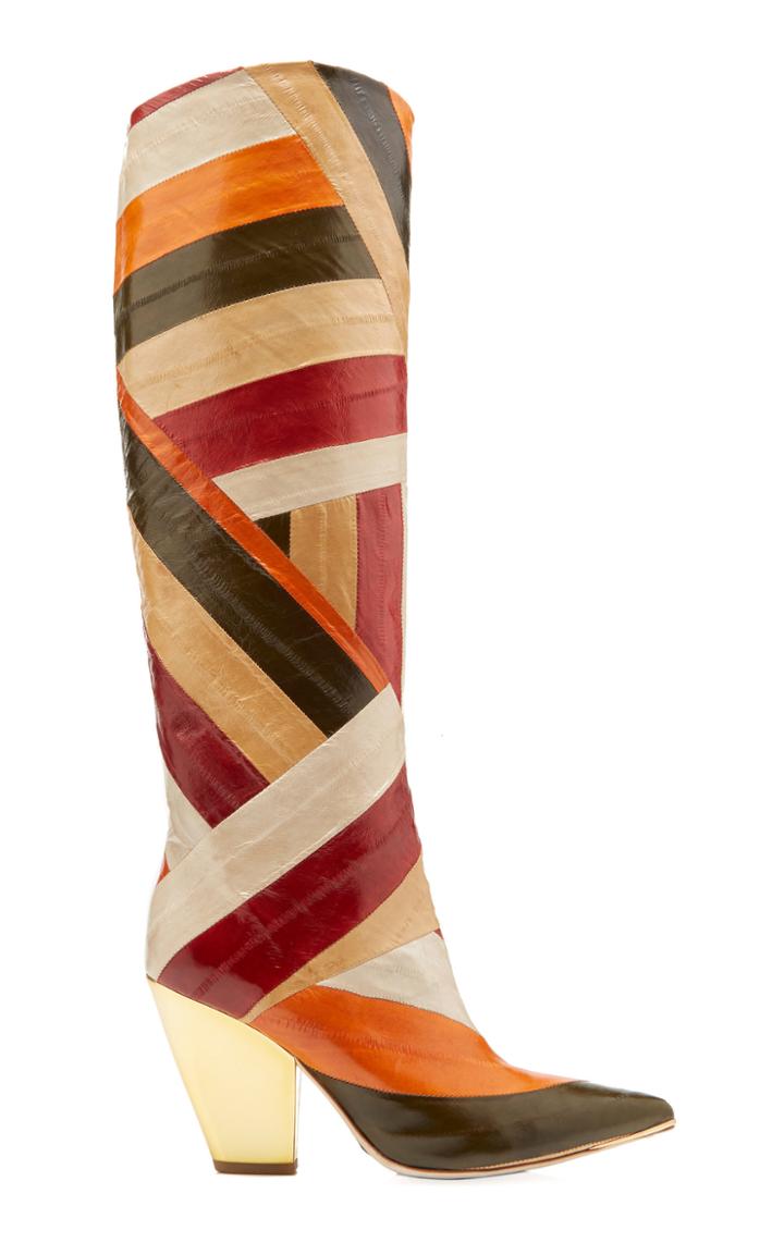 Tory Burch Color-blocked Eel Boots