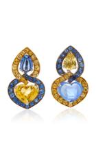 Fabio Salini Entrelac Blue And Yellow Sapphire Earrings