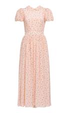 Ulyana Sergeenko Demi Couture Short Sleeve Floral Dress